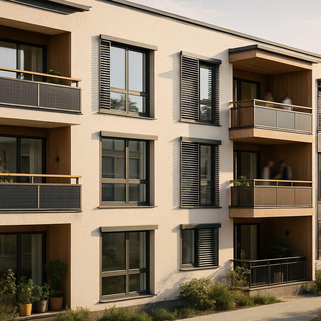 Tageslichtnutzung Fassadengestaltung Woodstock-Village Konzept